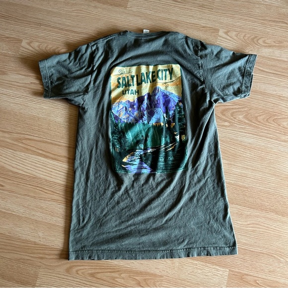 Tultex 202 Salt Lake Utah Graphic Short Sleeve Tee Medium - Picture 6 of 6